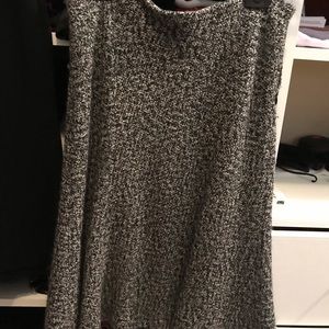 Over the knees back and white skirt